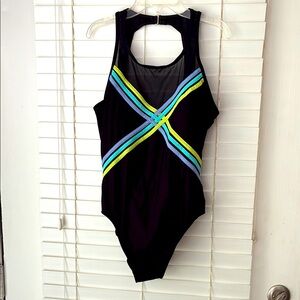 Miraclesuit Swimsuit One Piece Plus SZ 14 Black